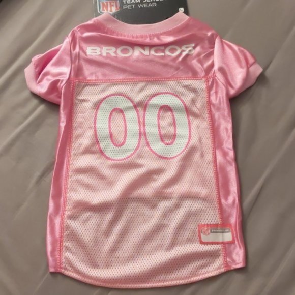 NFL Denver Broncos Pink Pet Jersey L NWT